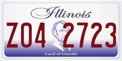 IL license plate Z042723