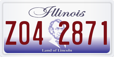 IL license plate Z042871