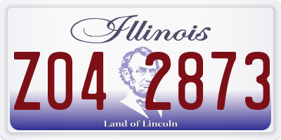 IL license plate Z042873