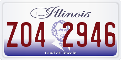 IL license plate Z042946