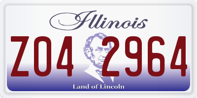 IL license plate Z042964