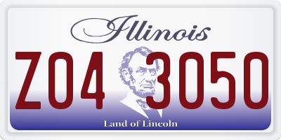 IL license plate Z043050