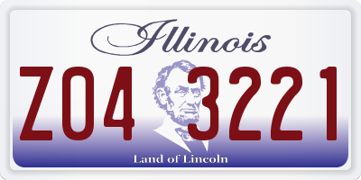 IL license plate Z043221