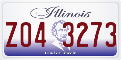 IL license plate Z043273