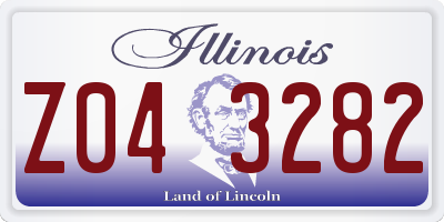 IL license plate Z043282