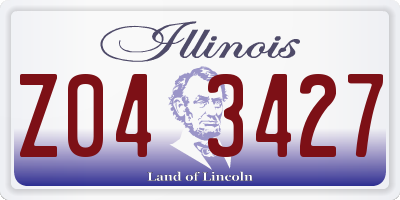 IL license plate Z043427