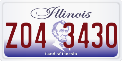 IL license plate Z043430