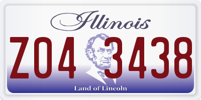 IL license plate Z043438