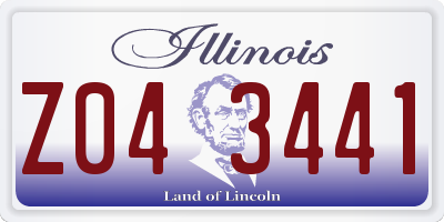 IL license plate Z043441