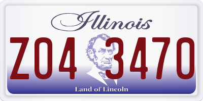IL license plate Z043470