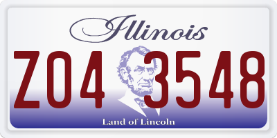 IL license plate Z043548