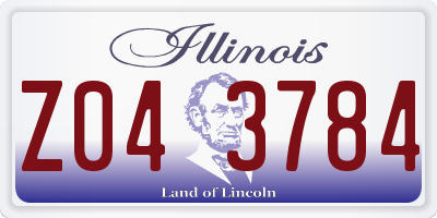 IL license plate Z043784