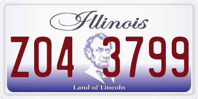 IL license plate Z043799