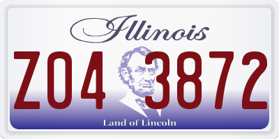 IL license plate Z043872