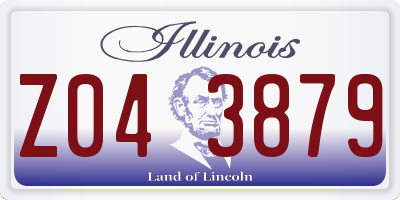 IL license plate Z043879