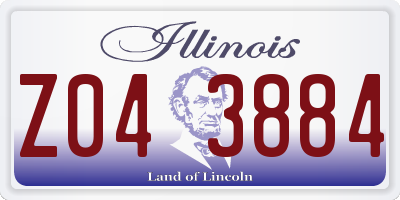 IL license plate Z043884