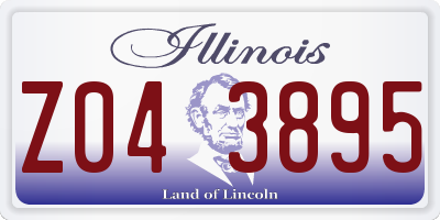 IL license plate Z043895
