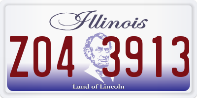 IL license plate Z043913