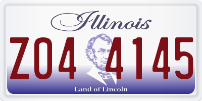 IL license plate Z044145