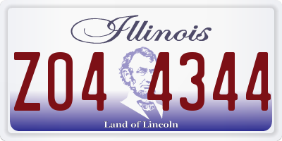 IL license plate Z044344