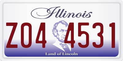 IL license plate Z044531