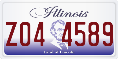 IL license plate Z044589