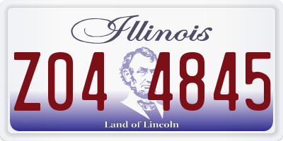 IL license plate Z044845
