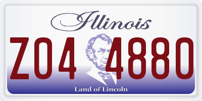 IL license plate Z044880