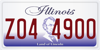 IL license plate Z044900