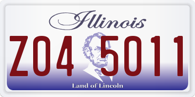 IL license plate Z045011