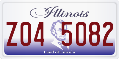 IL license plate Z045082