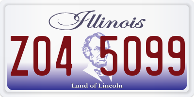 IL license plate Z045099