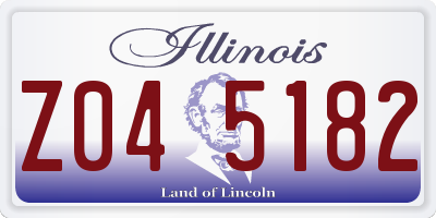 IL license plate Z045182
