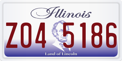 IL license plate Z045186