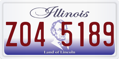 IL license plate Z045189