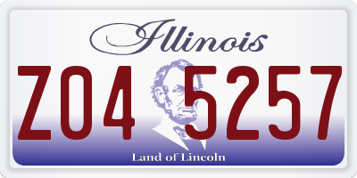 IL license plate Z045257