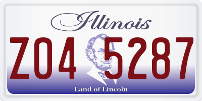 IL license plate Z045287