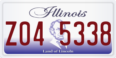 IL license plate Z045338