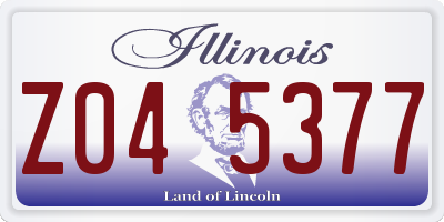 IL license plate Z045377