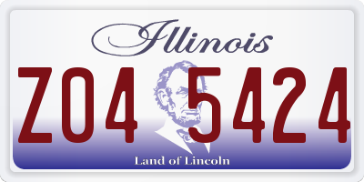 IL license plate Z045424