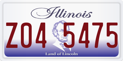 IL license plate Z045475