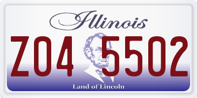 IL license plate Z045502