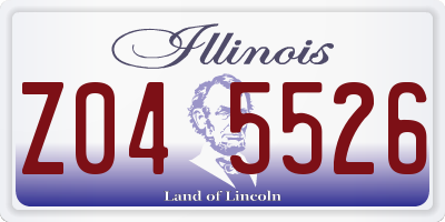 IL license plate Z045526