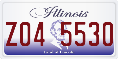IL license plate Z045530