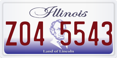 IL license plate Z045543