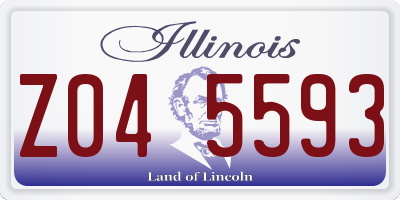 IL license plate Z045593