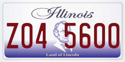 IL license plate Z045600