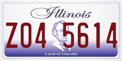 IL license plate Z045614