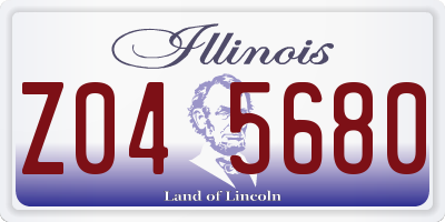 IL license plate Z045680