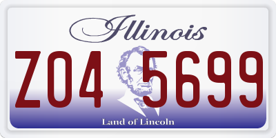 IL license plate Z045699